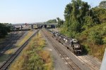 NS 6327 leads military equipment out of Enola yard